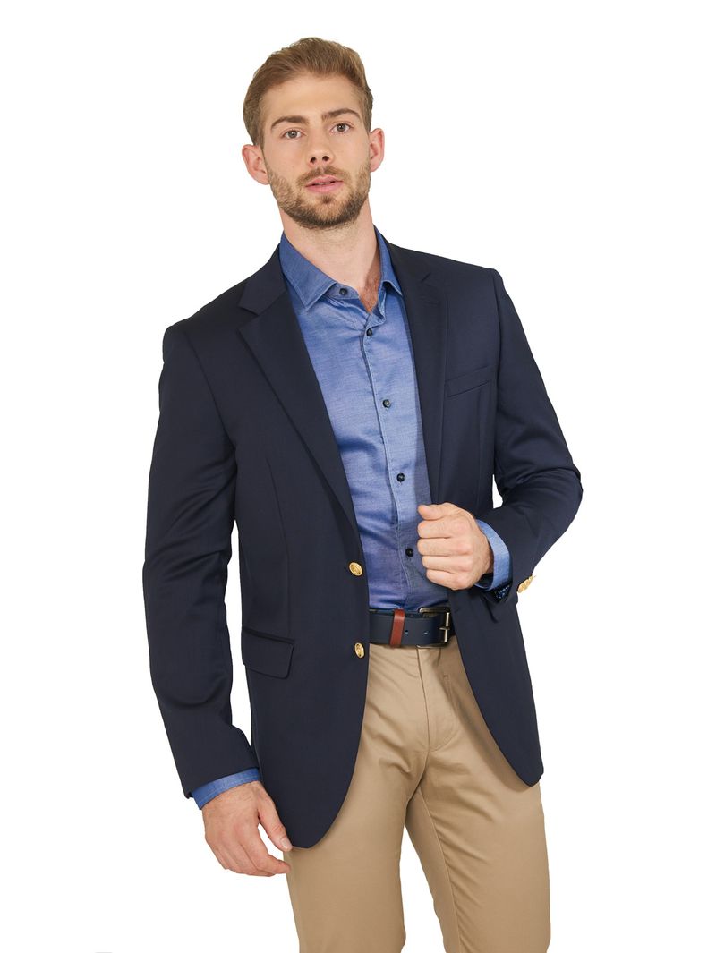 Blazer azul marino botones dorados hombre Clearance