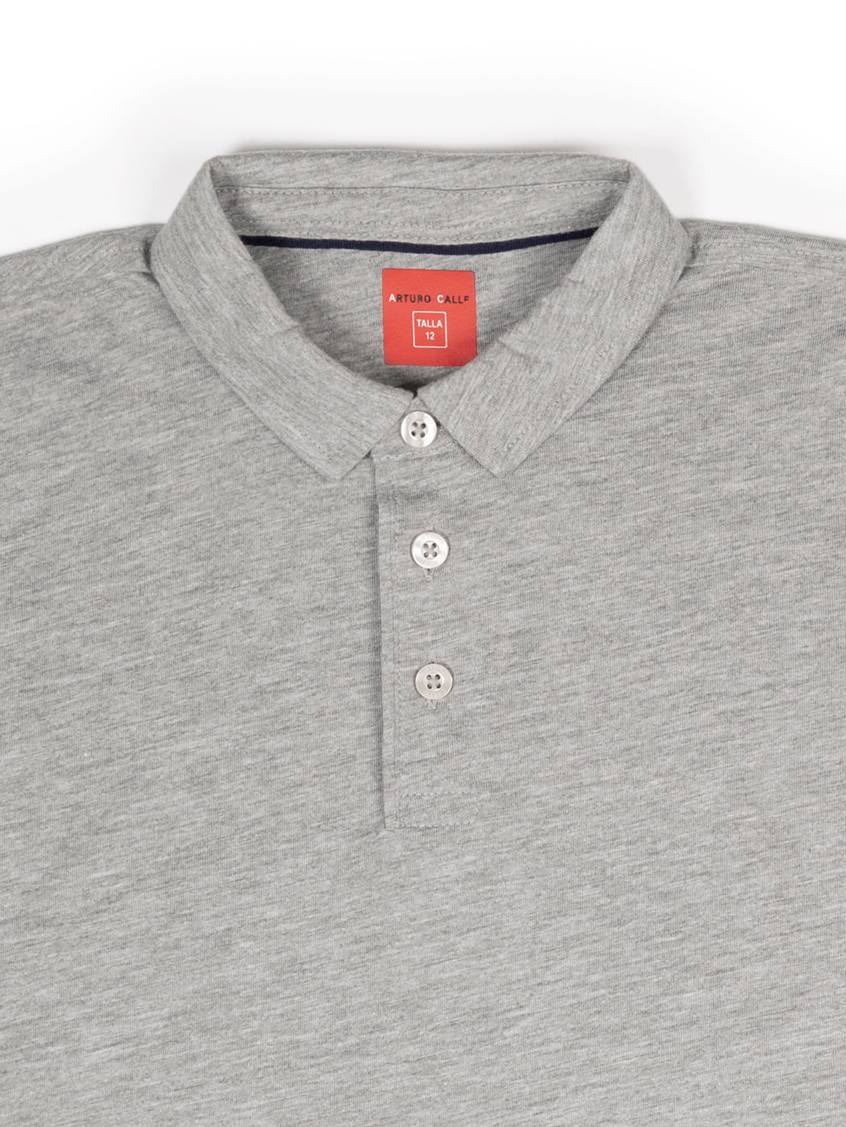 camisa tipo polo gris