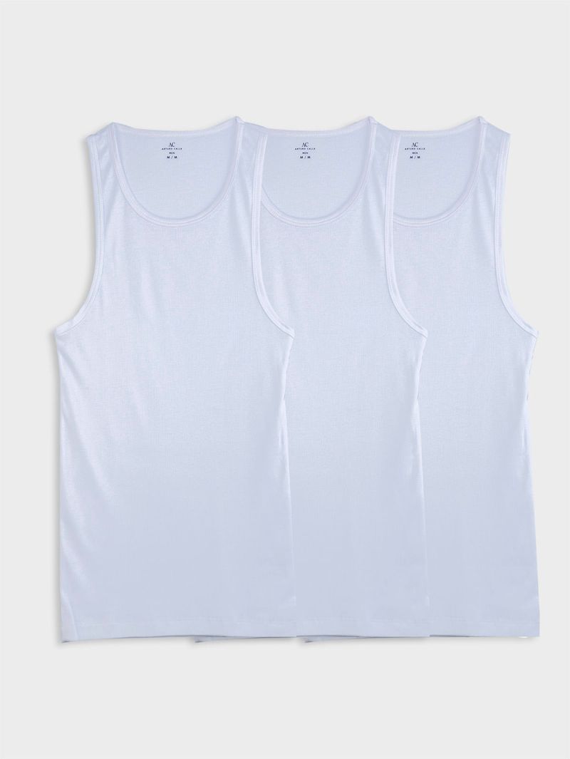 Pack x 3 Camisilla Antibacterial para Hombre 12005
