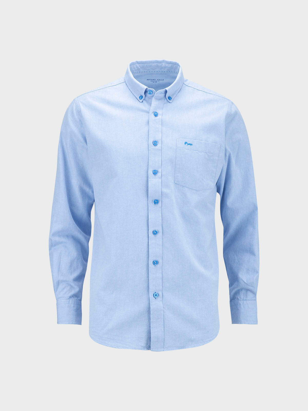 Camisa Unicolor Manga Larga para Hombre 12202