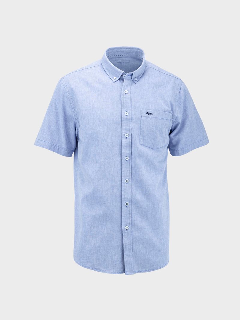 Camisa Unicolor Manga Corta para Hombre 12203