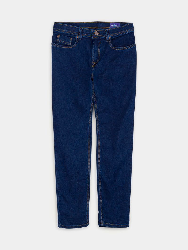 Jean Básico en Lavado Oscuro Silueta Slim para Hombre 00688