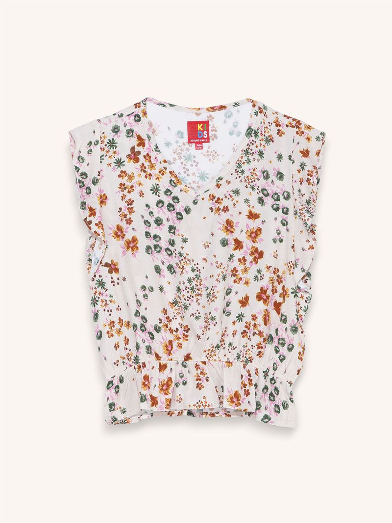 Blusa Estampada de Flores para Niña 12014