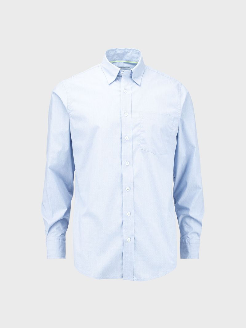 Camisa Unicolor Manga Larga para Hombre 26294