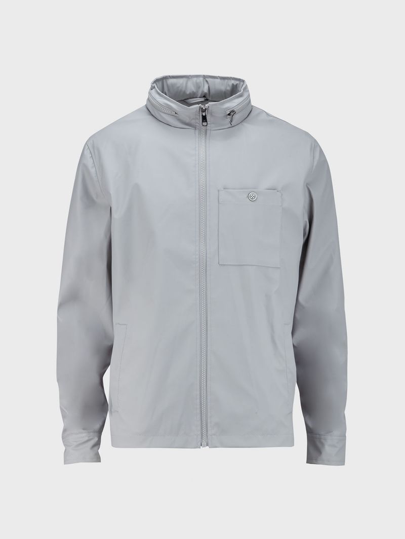 Chaqueta Unicolor Cuello Alto para Hombre 23585