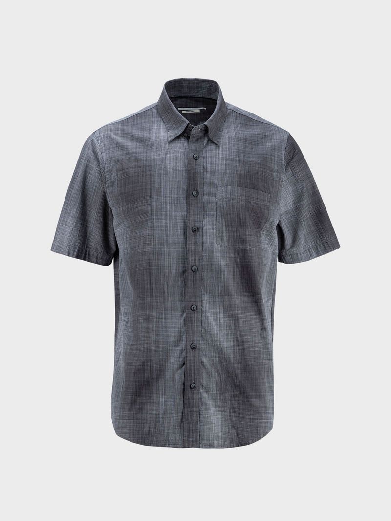 Camisa Unicolor Manga Corta para Hombre 26284