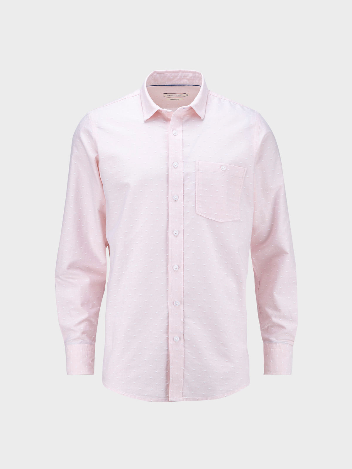 Camisa Textura Manga Larga para Hombre 33882
