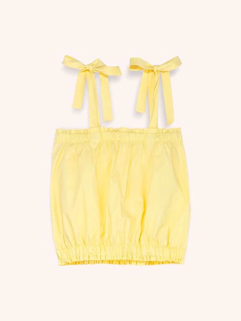 Blusa Crop Top Unicolor para Niña 14008