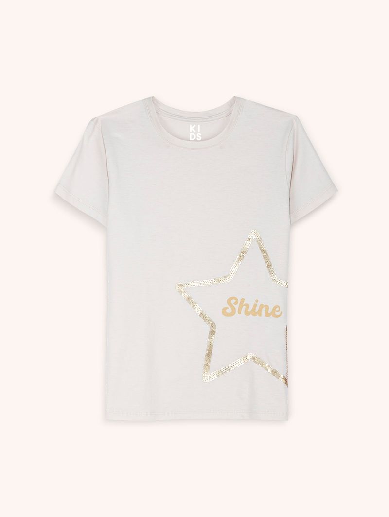 Camiseta Estampada Lentejuelas para Niña 13926