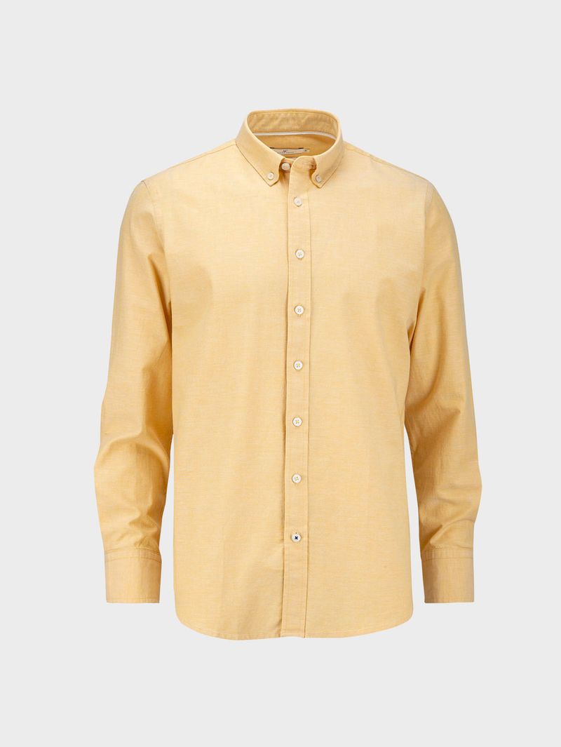 Camisa Unicolor Manga Larga para Hombre 33616