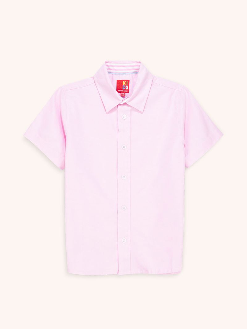 Camisa Unicolor Manga Corta para Niño 13911