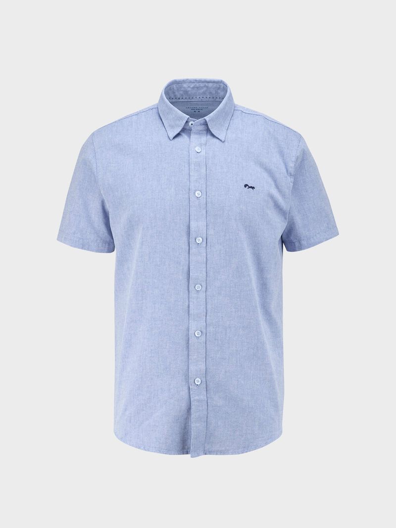 Camisa Unicolor Manga Corta para Hombre 34092