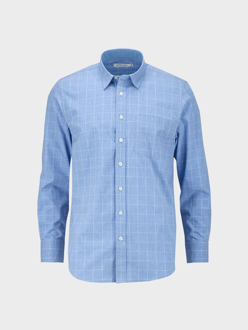 Camisa Cuadros Manga Larga para Hombre 33830