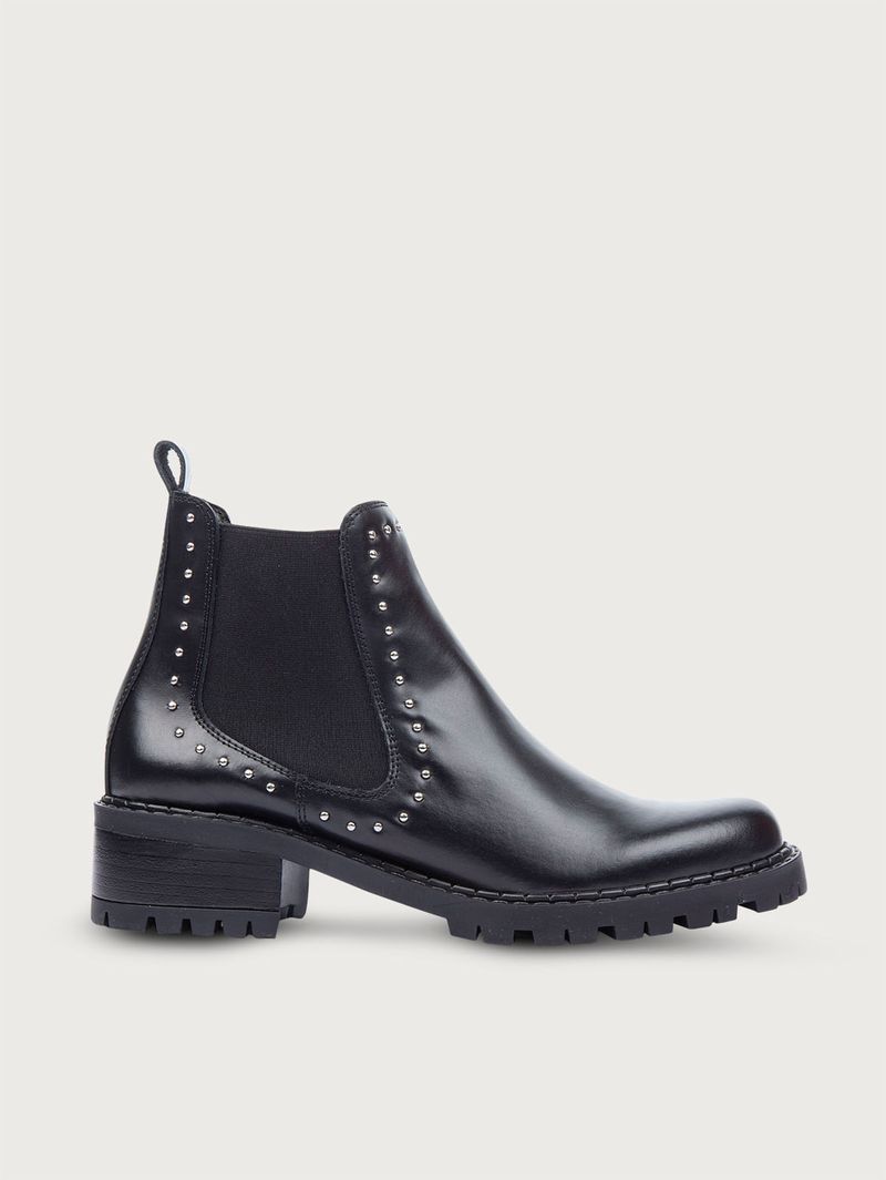 Botas de Cuero con Elásticos Laterales para Mujer 34798