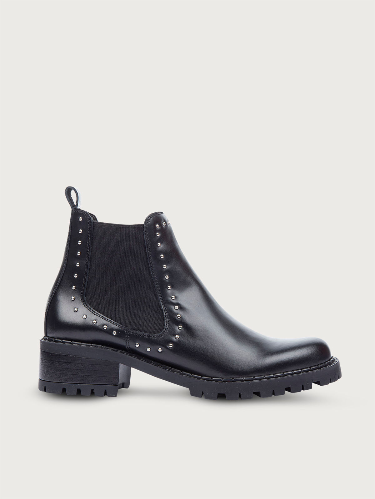 Botas de Cuero con Elásticos Laterales para Mujer 34798