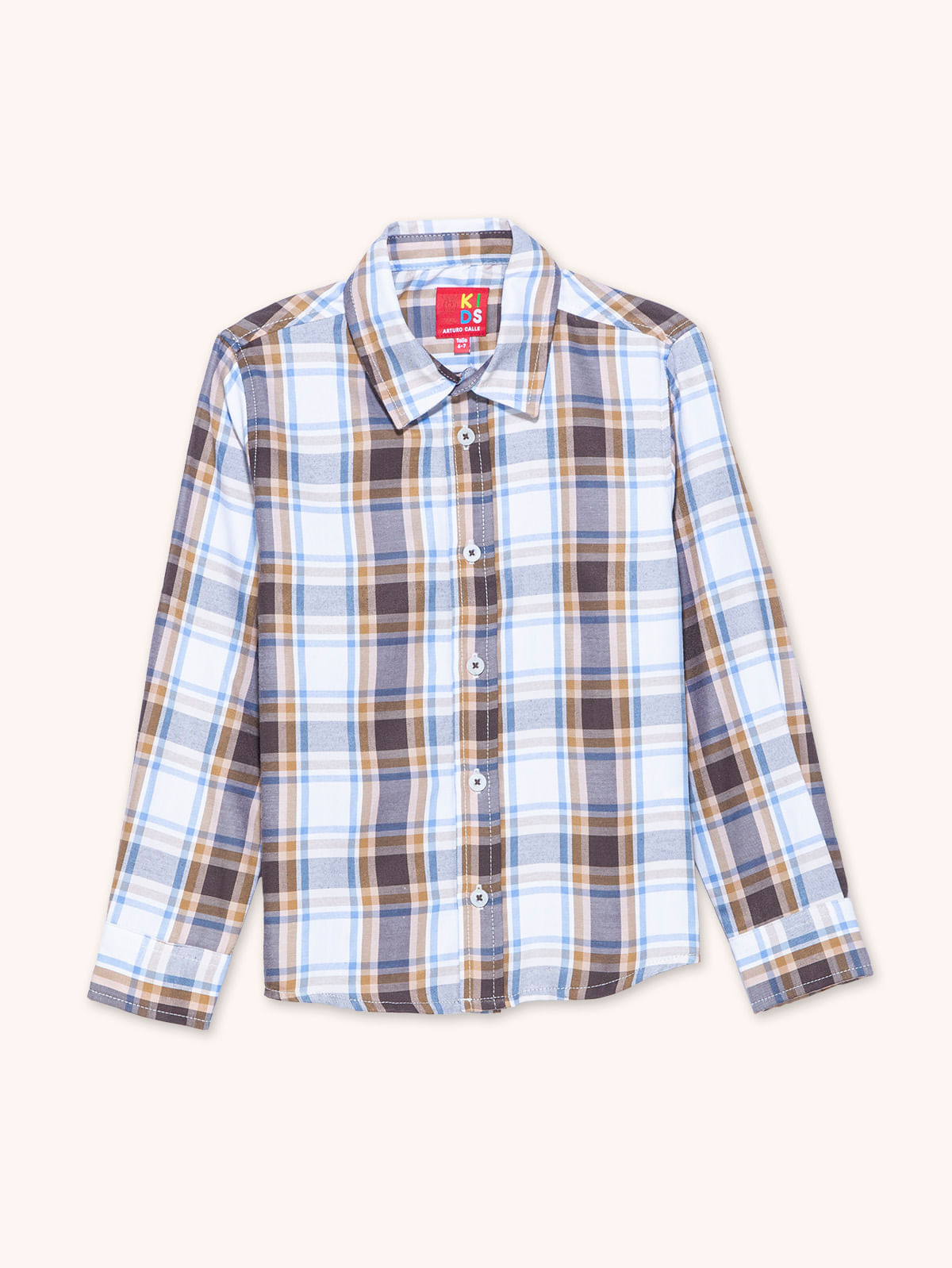 Camisa Manga Larga de Cuadros para Niño 14048