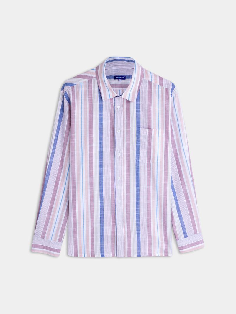 Camisa de Rayas Manga para Hombre 05095