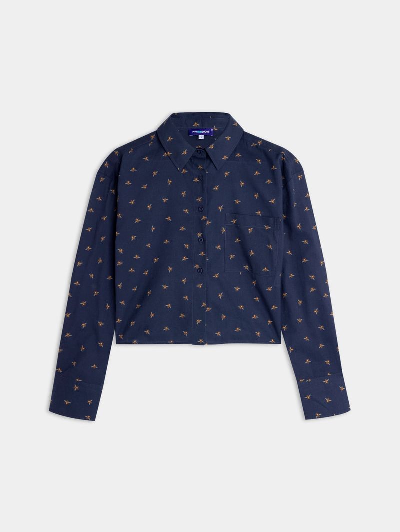 Camisa Corta con Estampado para Mujer 05099