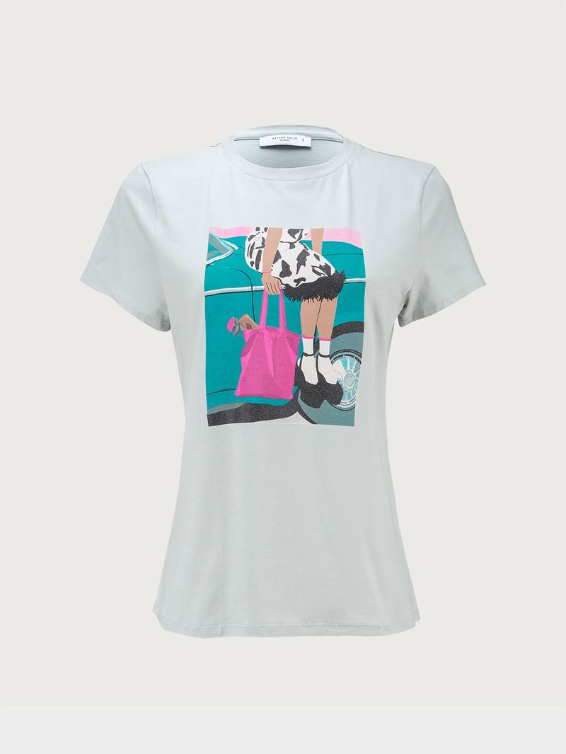 Camiseta Estampada para Mujer 35948