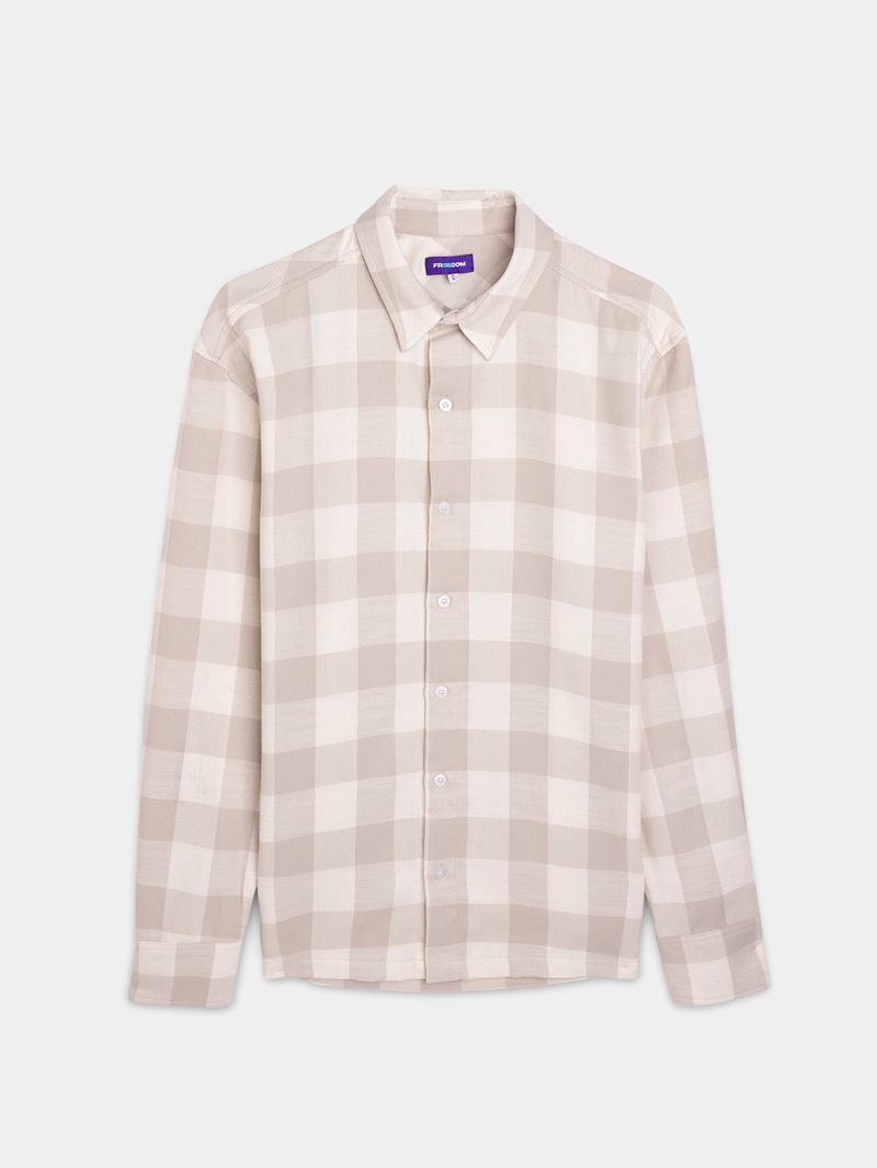 Camisa Fit Holgado con Diseño de Cuadros 05197