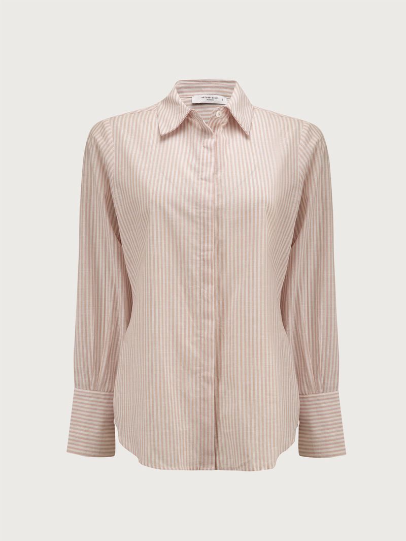Camisa de Rayas Manga Larga para Mujer 36699