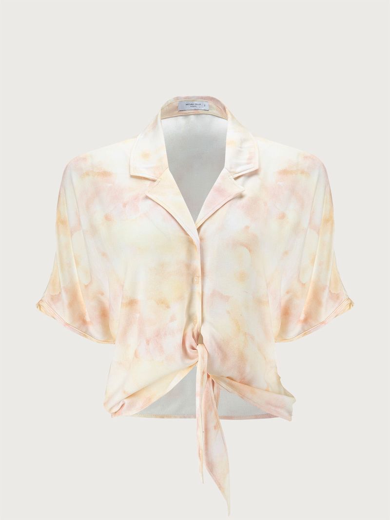 Blusa Anudada Estampada para Mujer 37540