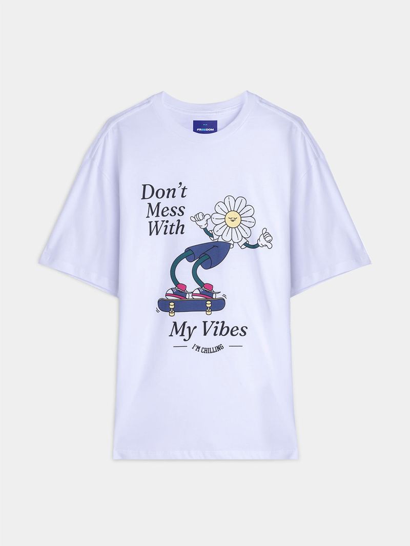 Camiseta Oversize con Estampado para Hombre 04925
