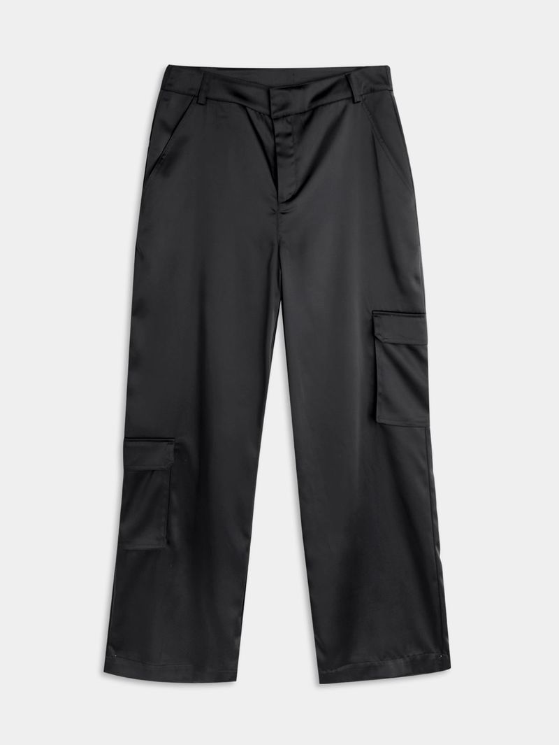 Pantalón Tipo Cargo Unicolor para Mujer 05117