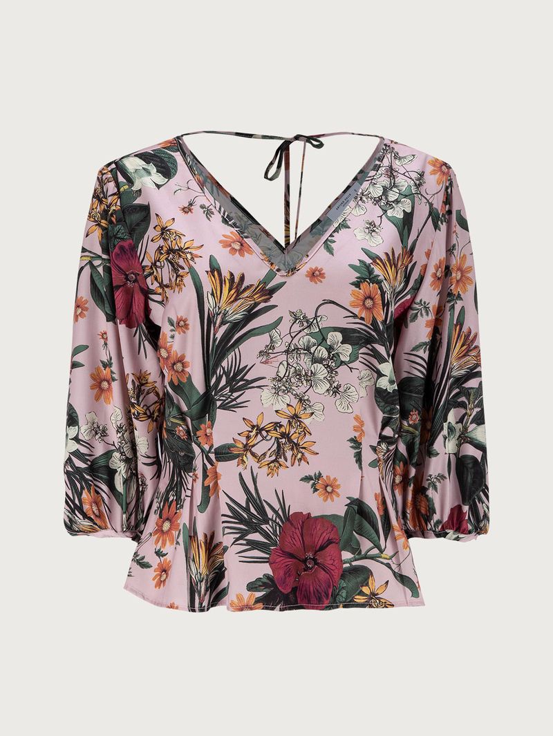 Blusa Estampada con Escote en Espalda para Mujer 37122