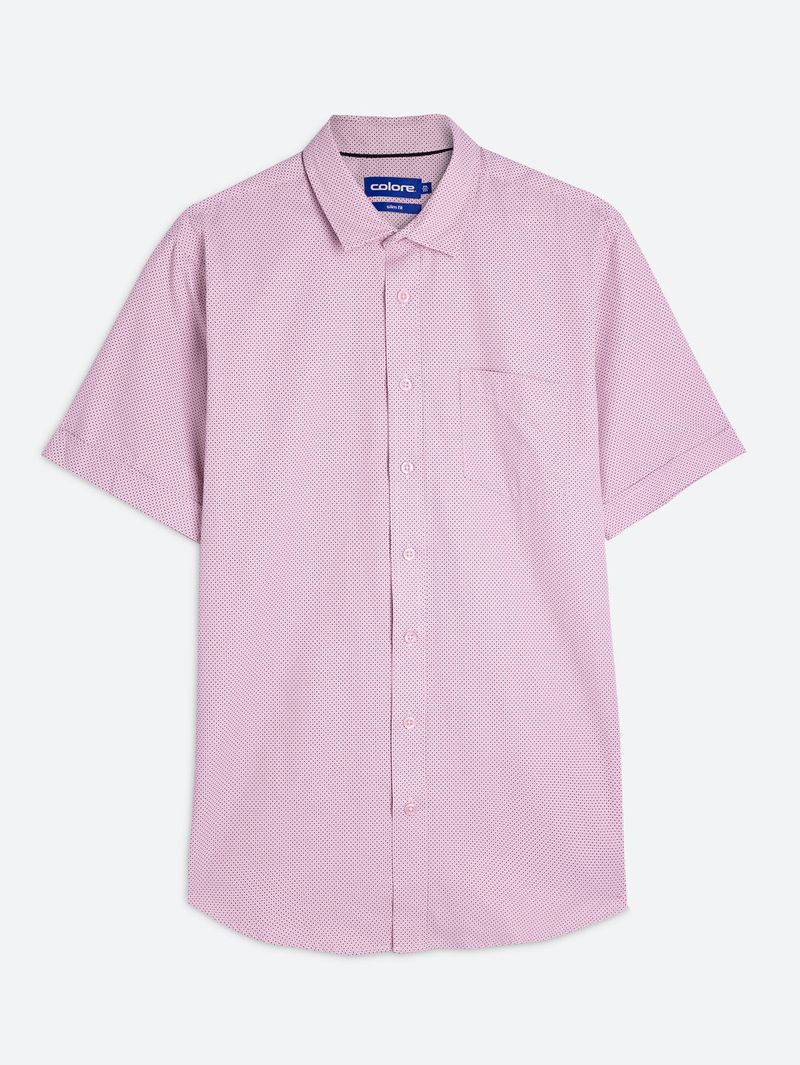 Camisa Casual Estampada Manga Corta para Hombre 11500