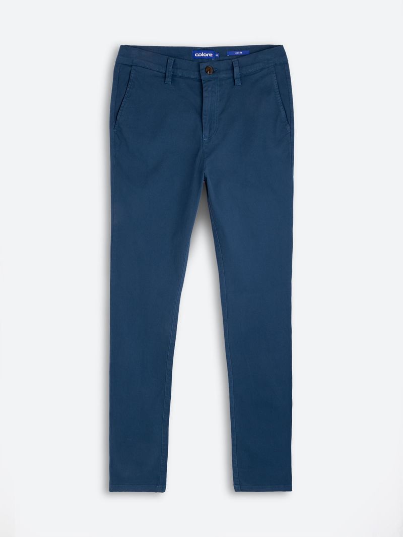 Pantalón Unicolor Slim Fit para Hombre 12354