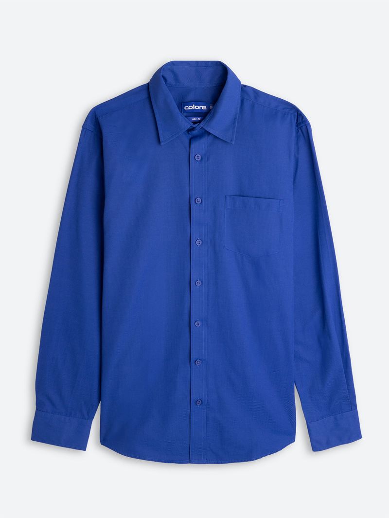Camisa Casual Slim Fit con Textura para Hombre 09611