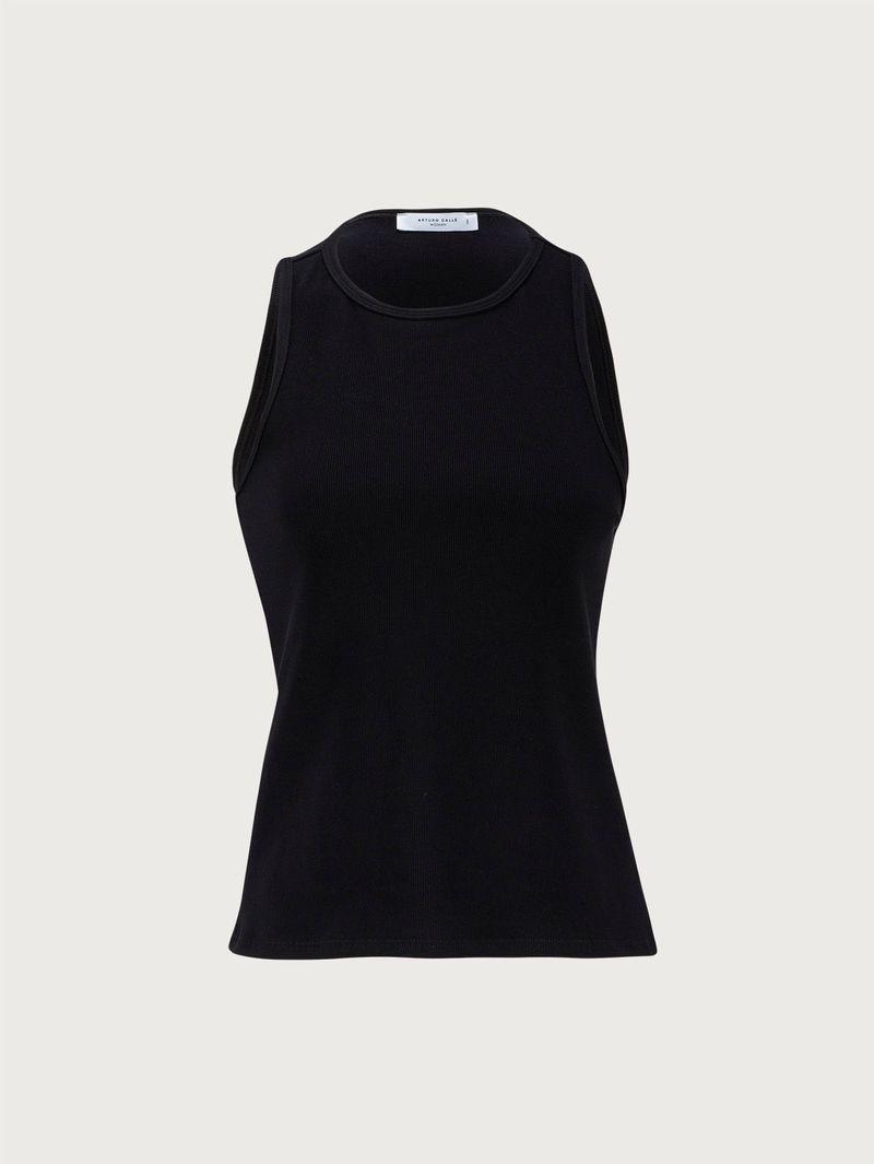 Camiseta Unicolor Cuello Redondo para Mujer 36291