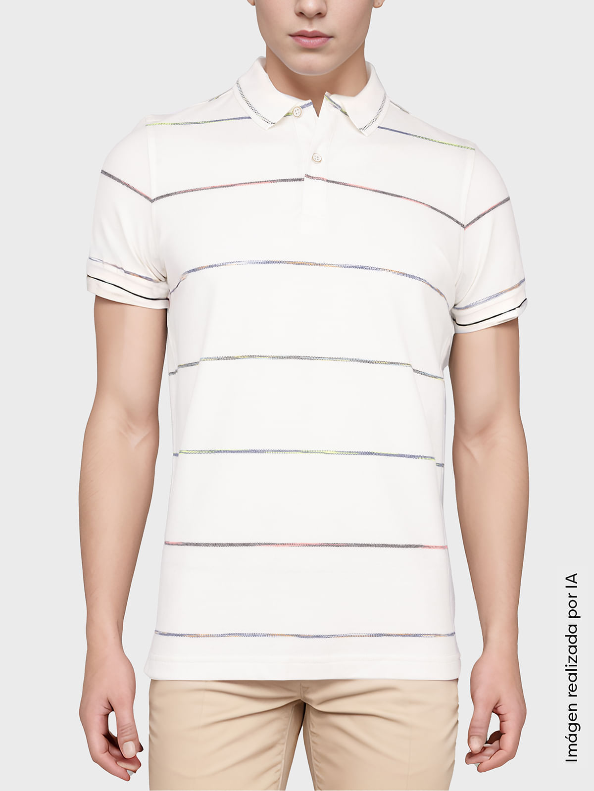 Polo Moda Preteñido Rayas para Hombre 33520
