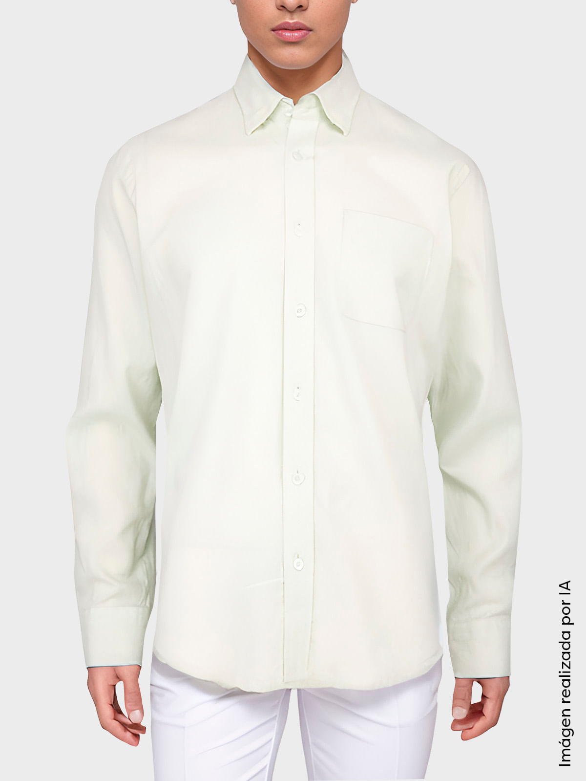 Camisa Lino Manga Larga para Hombre 36347