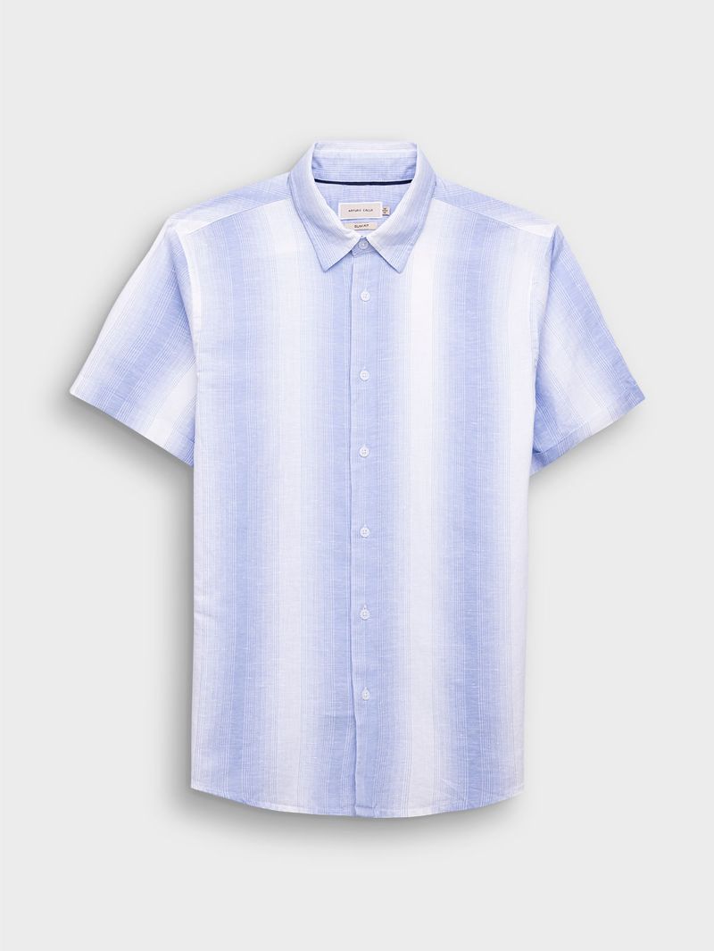 Camisa Lino Manga Corta para Hombre 36420