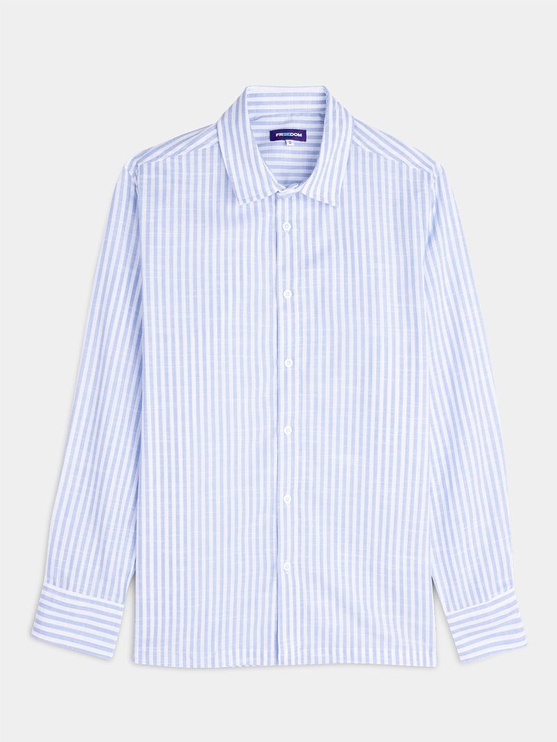 Camisa Básica A Rayas Regular Fit para Hombre 05452
