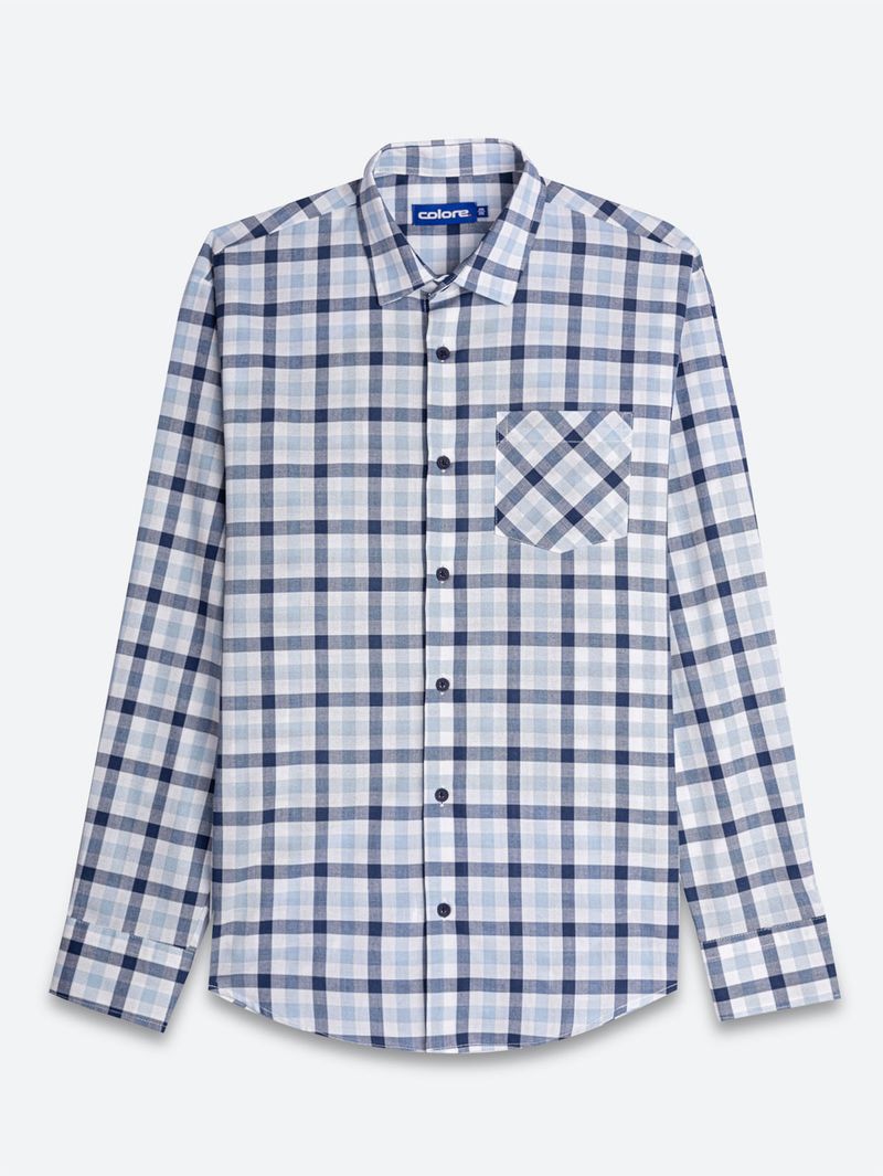 Camisa de Cuadros Manga Larga para Hombre 10600