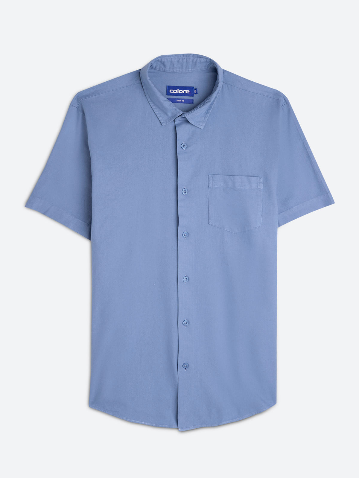 Camisa Casual Unicolor Slim Fit para Hombre 12206