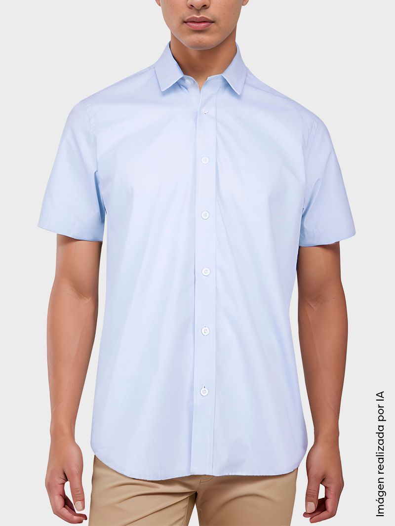 Camisa Cuadros Manga Corta para Hombre 35838