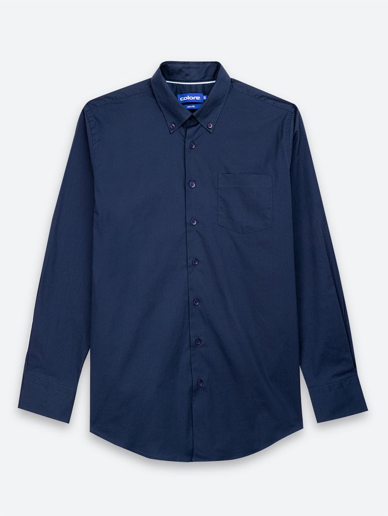 Camisa Casual Unicolor para Hombre 10902