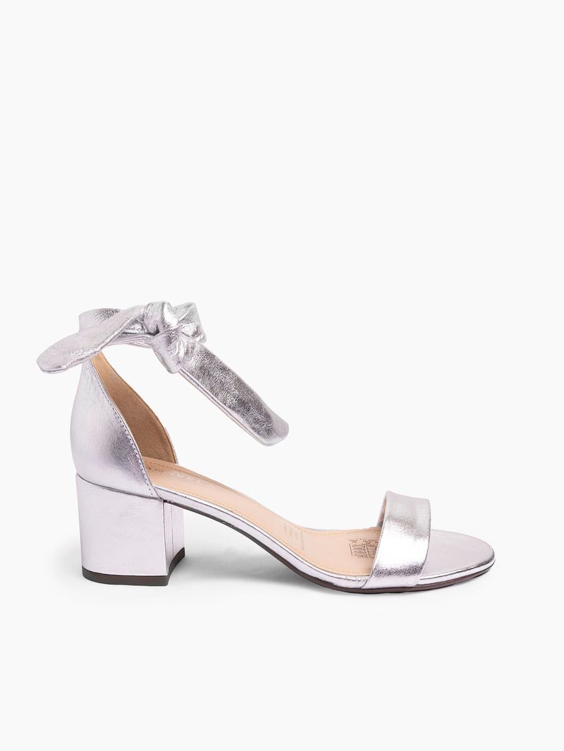 Sandalias para Mujer de Color Plateado 02656