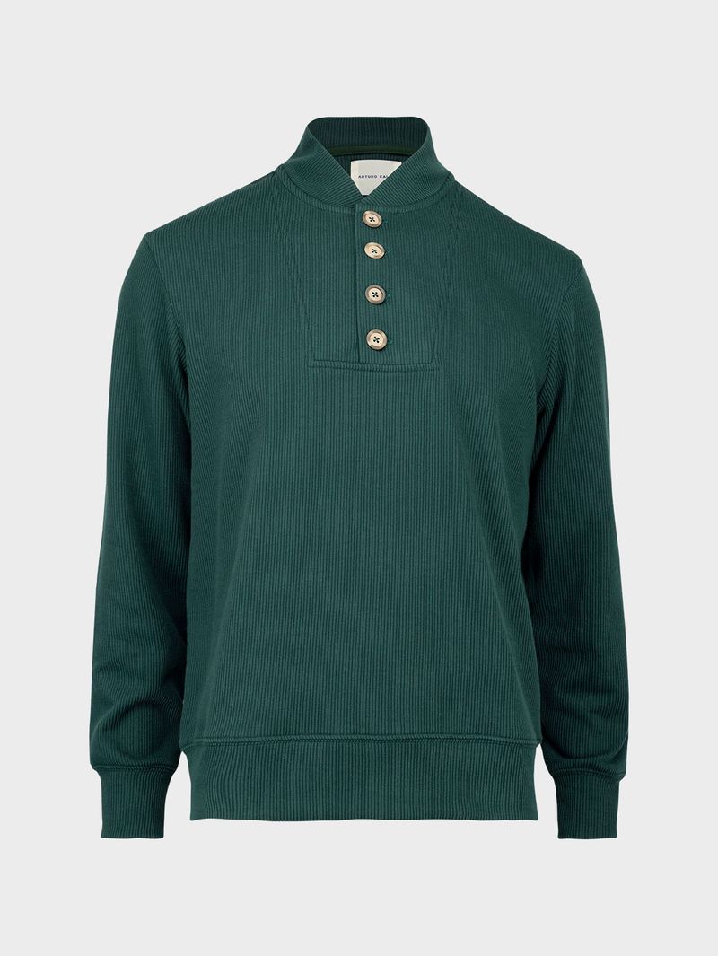 Buzo Cuello Henley Regular Fit para Hombre 35512