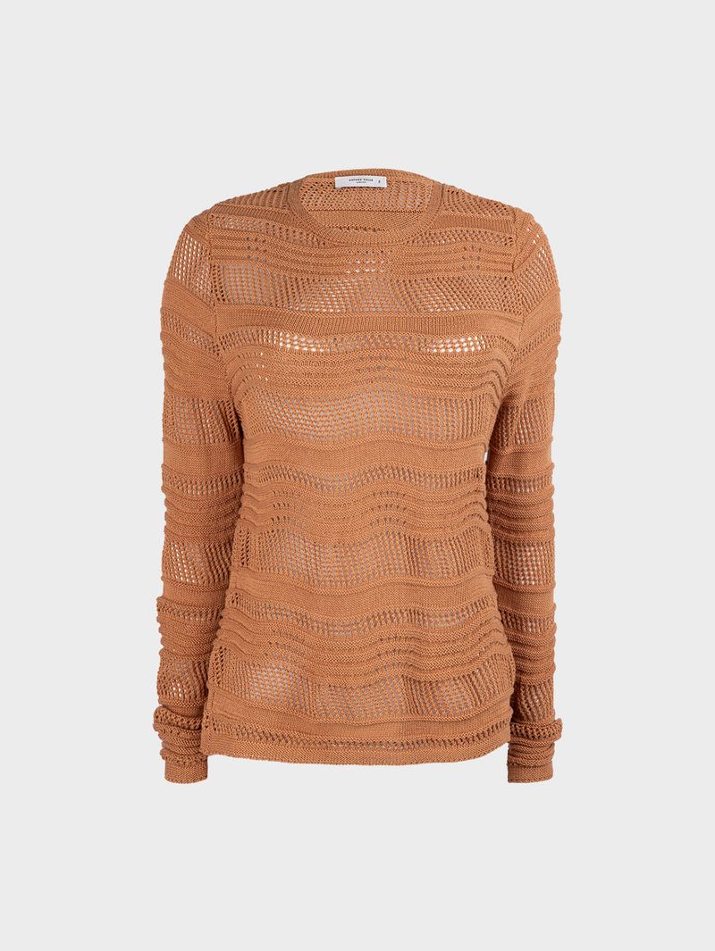 Suéter Tejido Cuello Redondo para Mujer 36218