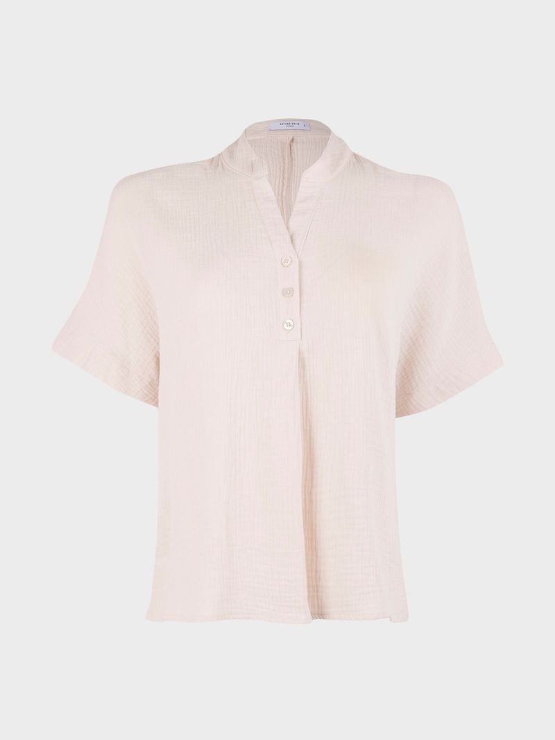 Blusa Unicolor Cuello Nerú para Mujer 36844