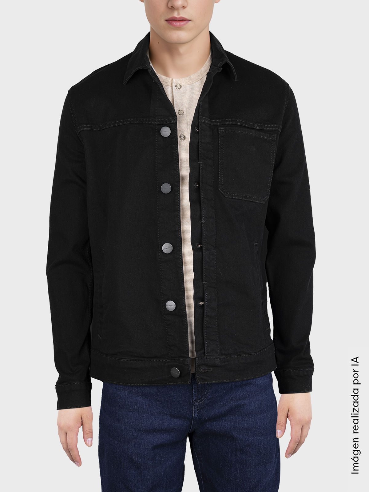 Chaqueta de Jean en Lavado Negro 33828