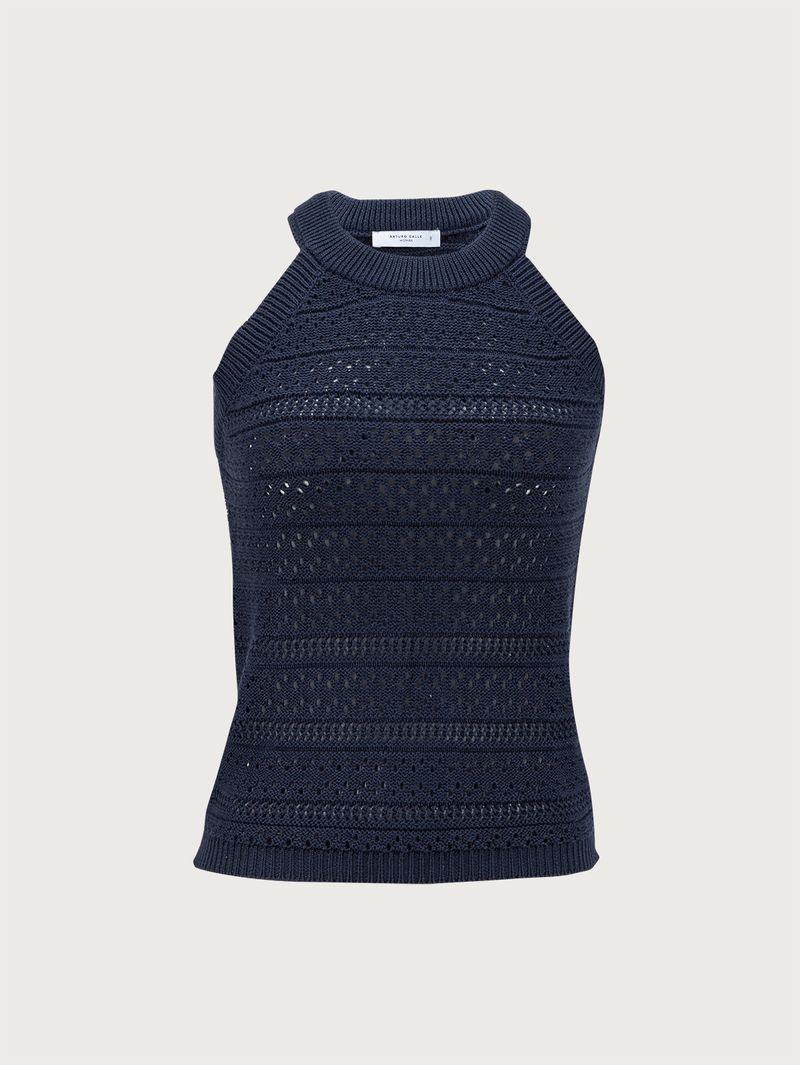 Camisa Tejida Cuello Halter para Mujer 34844