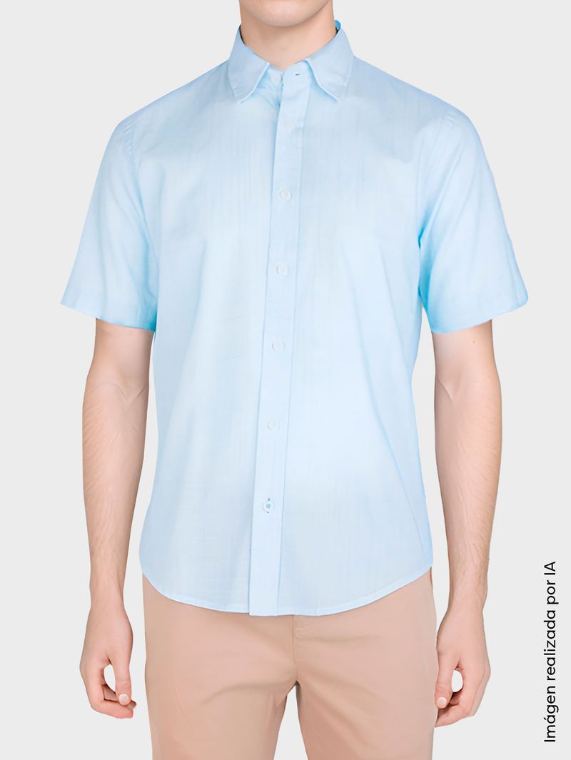 Camisa Cuadros Manga Corta para Hombre 35791