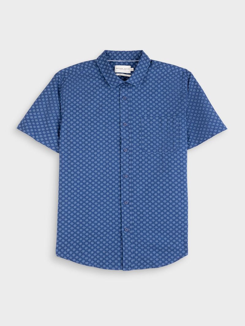 Camisa Denim Manga Corta para Hombre 35155