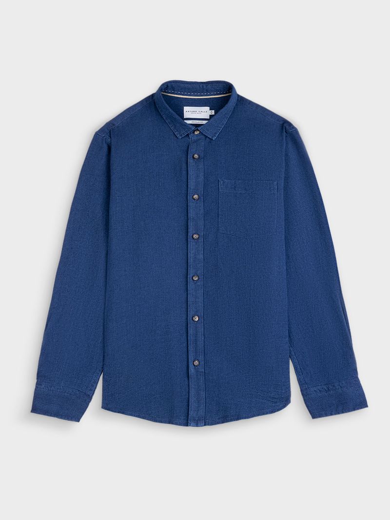 Camisa Denim Manga Larga para Hombre 28449